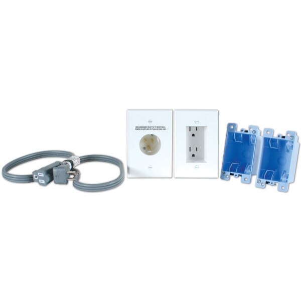Main product image for Vanco Rapid Link Power Recessed Power Outlet Kit White 261-175